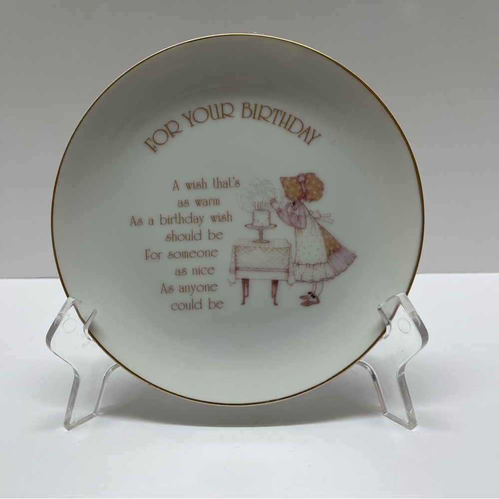 Holly Hobbie Lasting Memories For Your Birthday Porcelain Decor Plate Vintage
